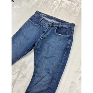 GStar Raw DStaq Jeans Mens 32x32 Blue Tapered 5 Pocket Button Fly Street